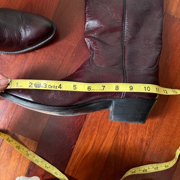Ammons Custom Handmade Men’s Cowboy Boots 9 Crinkle Shiny Leather main image 10
